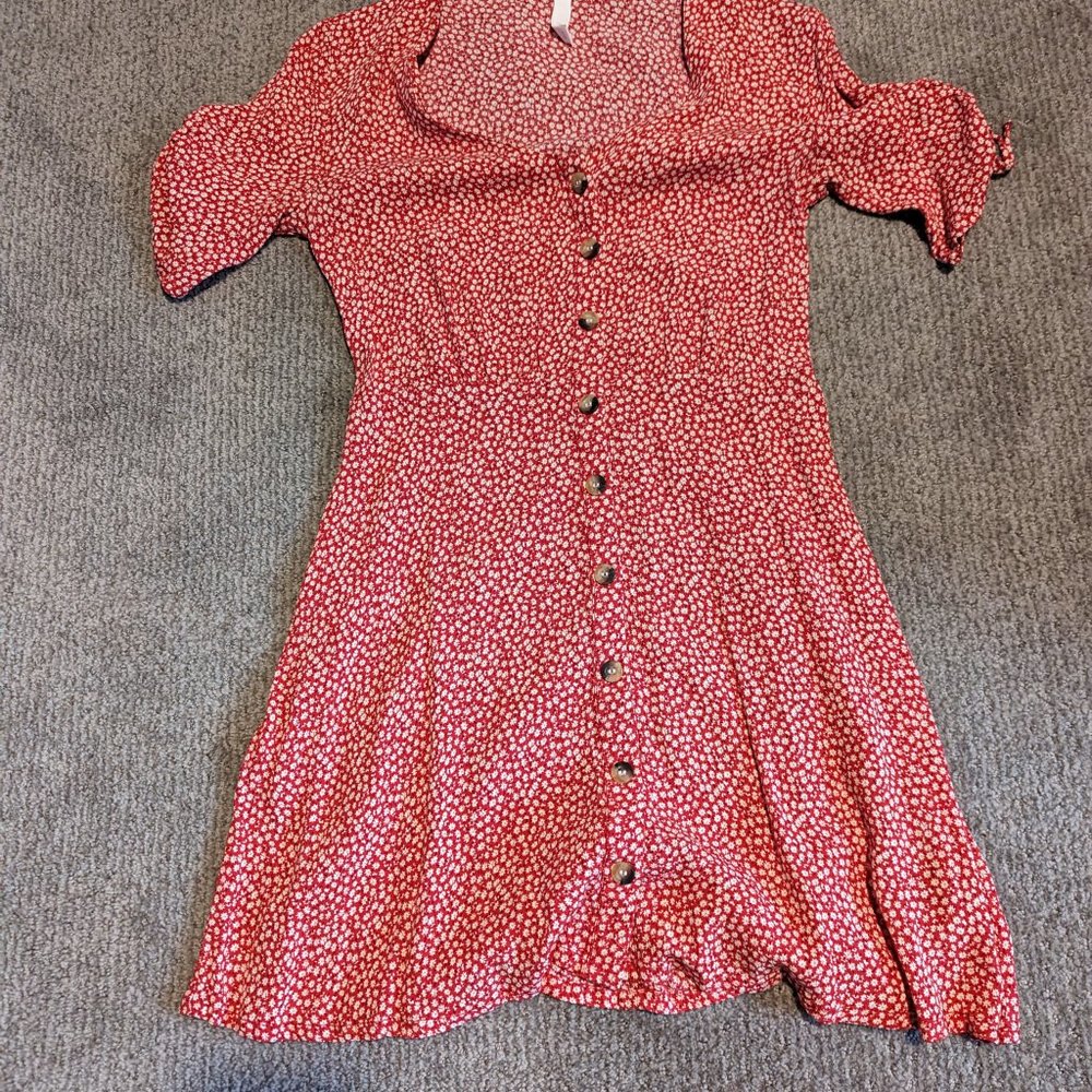 Women's Red Floral Sundress